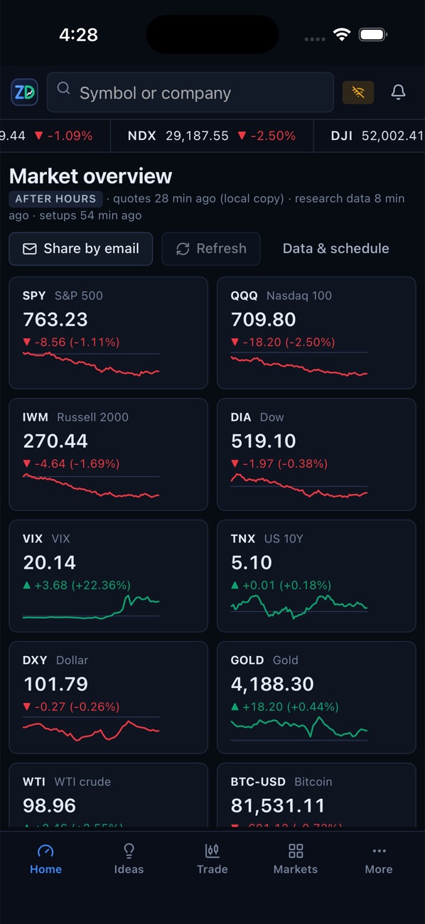 ZD Terminal on iPhone: market overview